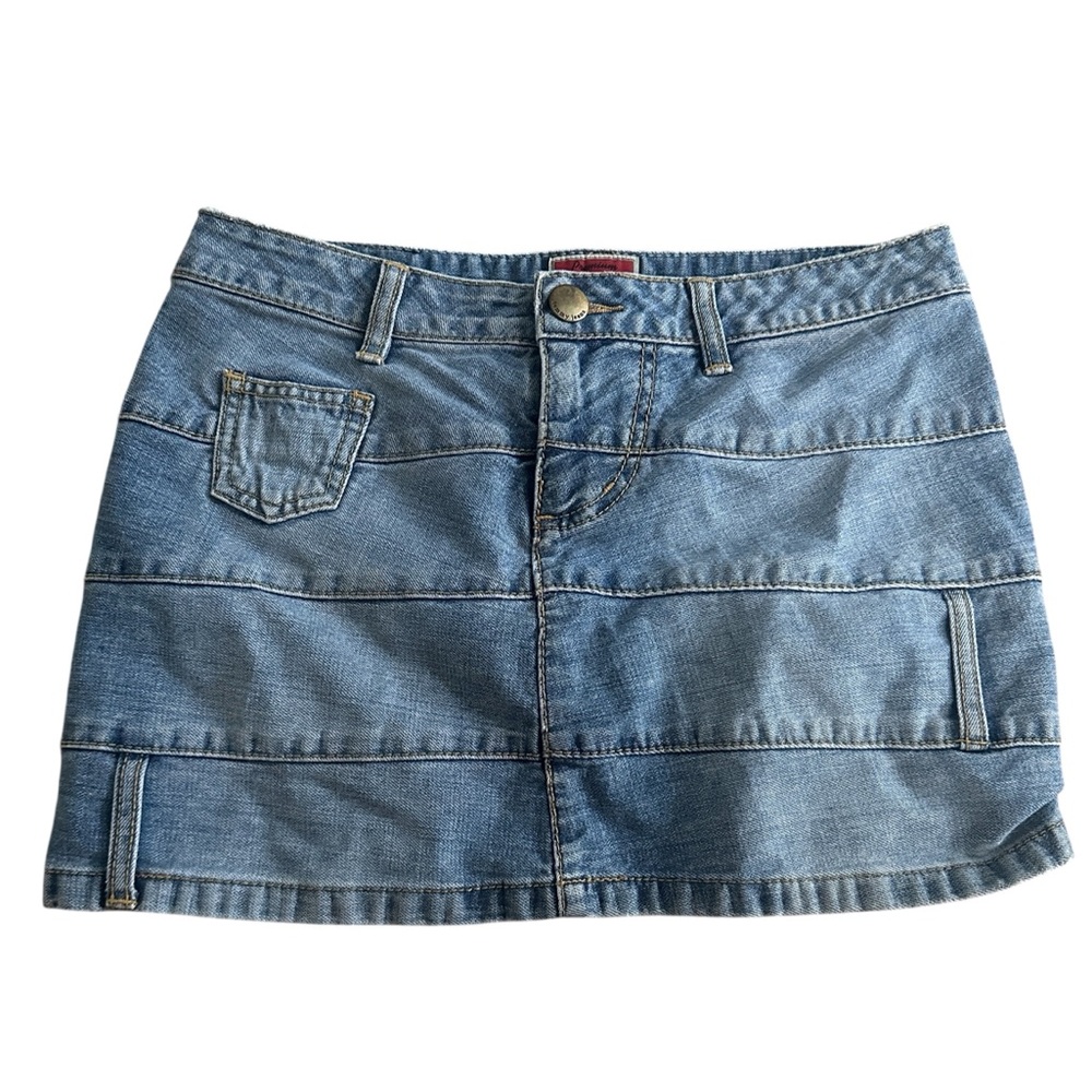 Tommy Hilfiger Red Label Vintage Y2K Denim Jeans Mini Skirt‎ Women Junior 9
